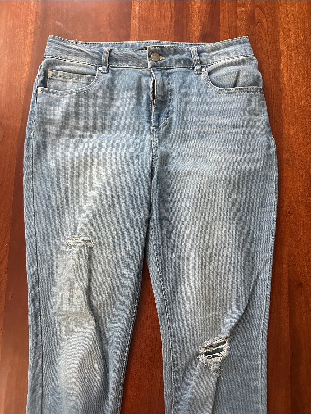 d. jeans Light Blue Skinny Distressed Women's Jeans